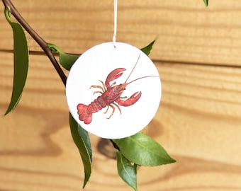 Lobster ornament, personalized lobster Christmas tree ornament, ocean wildlife, seafood, coastal Christmas decoration, Maine lobster, gift