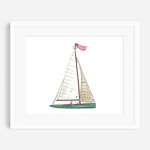 Impresión de velero, pintura de velero, arte de velero, decoración de la casa del lago, regalos de navegación, impresión de navegación, barco de vela, barco de vela, arte de pared del lago