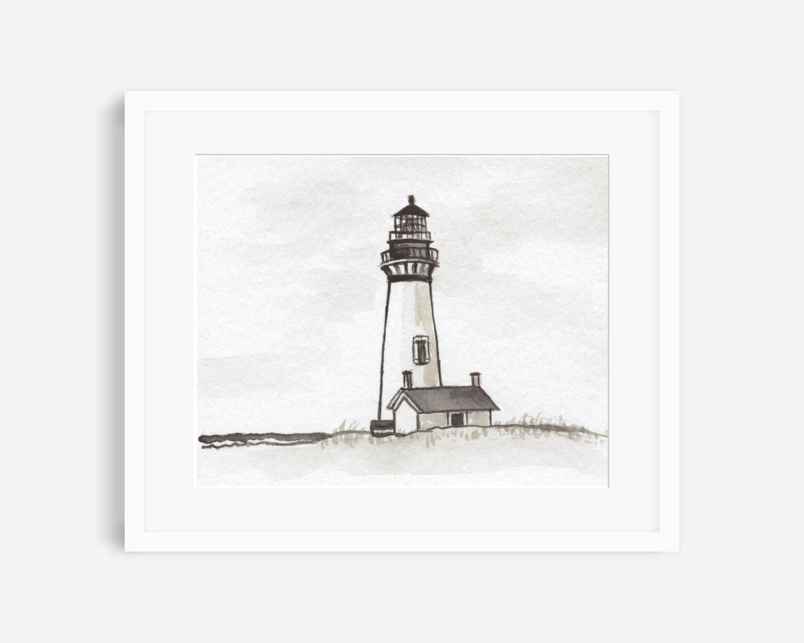 Lighthouse Print Lighthouse Painting Lighthouse Art Etsy