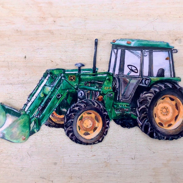 Tractor sticker, water resistant, vinyl sticker, farm life, laptop, scrapbook, tumbler decal