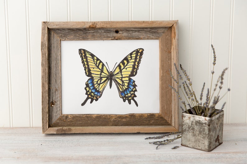 Butterfly Print Swallowtail Butterfly Yellow Butterfly | Etsy