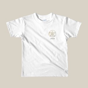 Sand Dollar, Strand-t-Shirt für Kinder, strandshirt für Kleinkind, Strand-t-Shirt, personalisierte t-shirt, Monogramm-Strand-Hemd, Strand-Hemd für jungen Bild 3