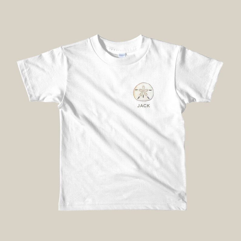 Sand Dollar, Strand-t-Shirt für Kinder, strandshirt für Kleinkind, Strand-t-Shirt, personalisierte t-shirt, Monogramm-Strand-Hemd, Strand-Hemd für jungen Bild 3
