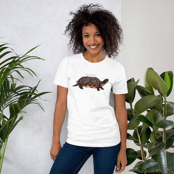 Wood Turtle T Shirt, Turtle Tee, Wildlife Shirt, Nature Gift, Wood