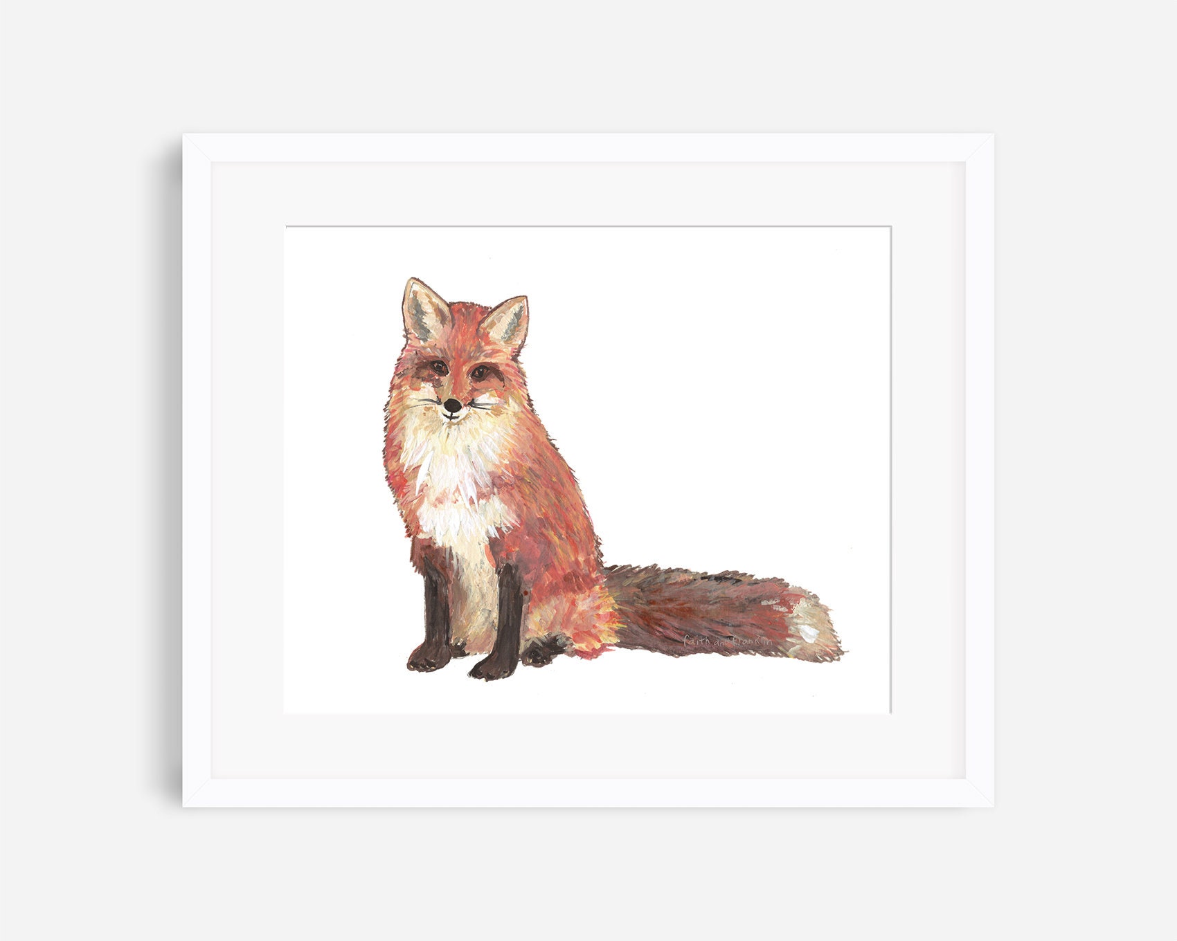 Mountain Wall Art Nature Nordic Fox Woodland Nursery Decor Fox Decor ...