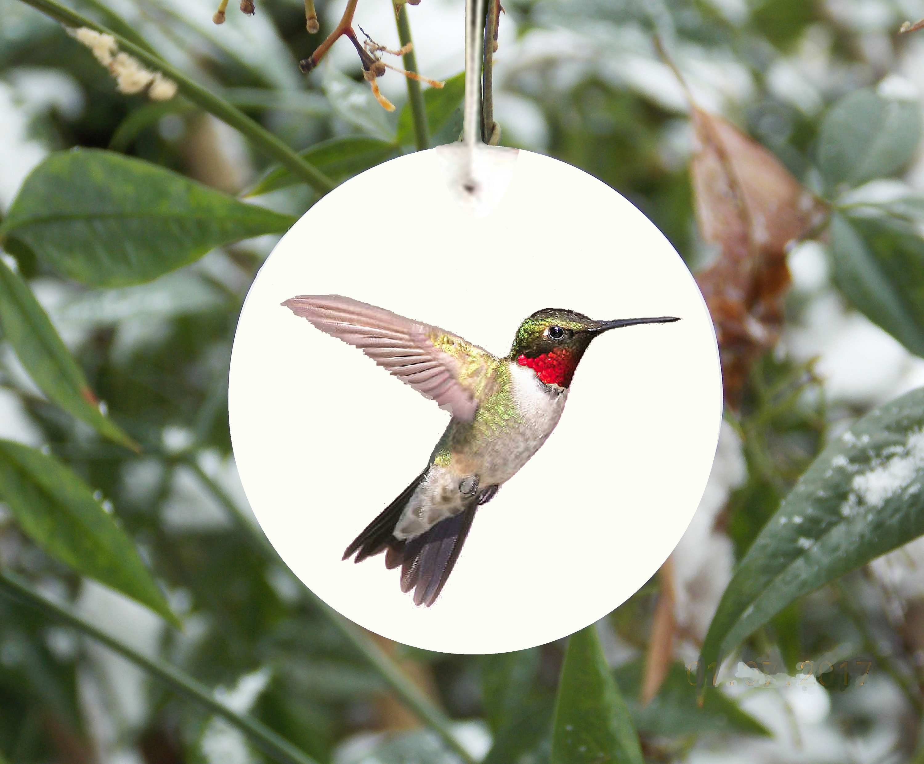 Ornamento Natalizio In Vetro Colorato A Forma Di Colibrì - Decorazione Per Albero Di Natale - Dimensioni 7,6 X 8,9 Cm - Regalo Di Natale, Idea Regalo Per Scambio - Colori Vivaci - 3