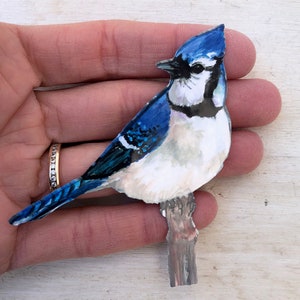 Blue jay sticker, bird sticker, water resistant, nature gift, vinyl sticker, realistic wildlife, laptop, scrapbook, tumbler sticker