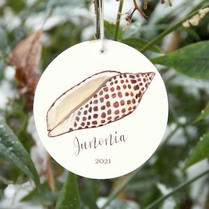 Anpassbare Junonia Muschelverzierung, Muschelverzierung, Strandthema Weihnachtsdekoration, Strandurlaubsandenken, Küstenverzierung, Geschenk