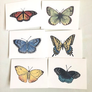 Cartões de borboleta, papelaria de borboleta, interior em branco, com envelopes, conjunto de 6, conjunto de 8, conjunto de 12, cartão de borboleta monarca, borboletas