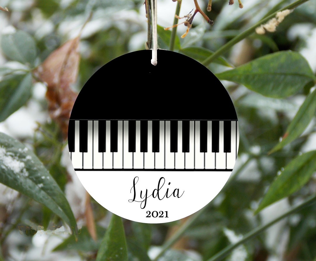 Personalized Piano Christmas Ornament, Pianist Gift, for Musician