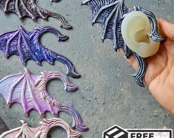 Manchette d'oreille BAT, faite main en pâte polymère, costume unisexe, bijoux de vampire, aucun piercing nécessaire, parfait pour Halloween