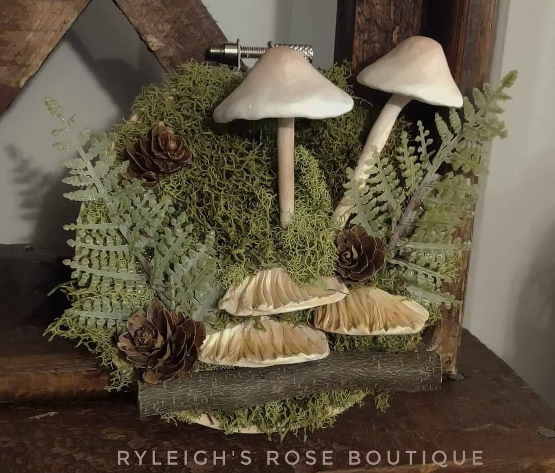 Cottagecore Room Decor, Mushroom Art, Embroidery Hoop Wall Hanging