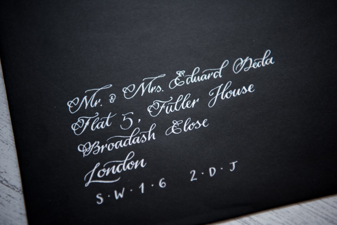 Envelope Addressing Service Hand Lettered Calligraphy CLASSIC Style Etsy
