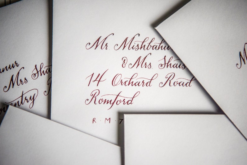 Envelope Addressing Service Hand Lettered Calligraphy Etsy UK