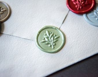 Luxury Self Adhesive Wax Seals - Berry / Olive Branch