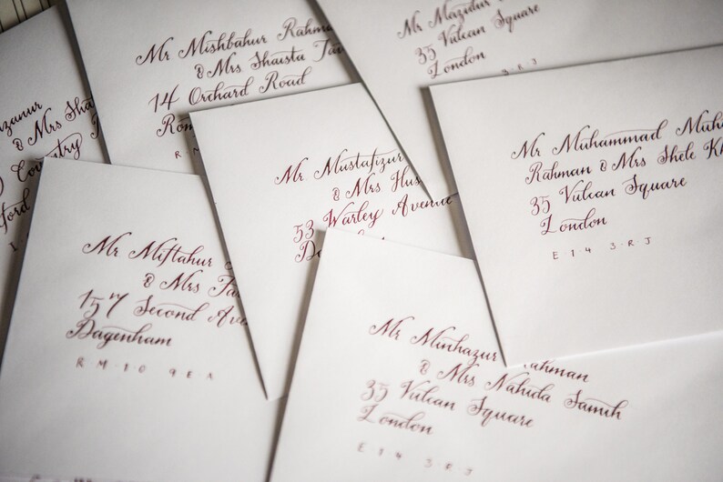 Envelope Addressing Service Hand Lettered Calligraphy Etsy UK