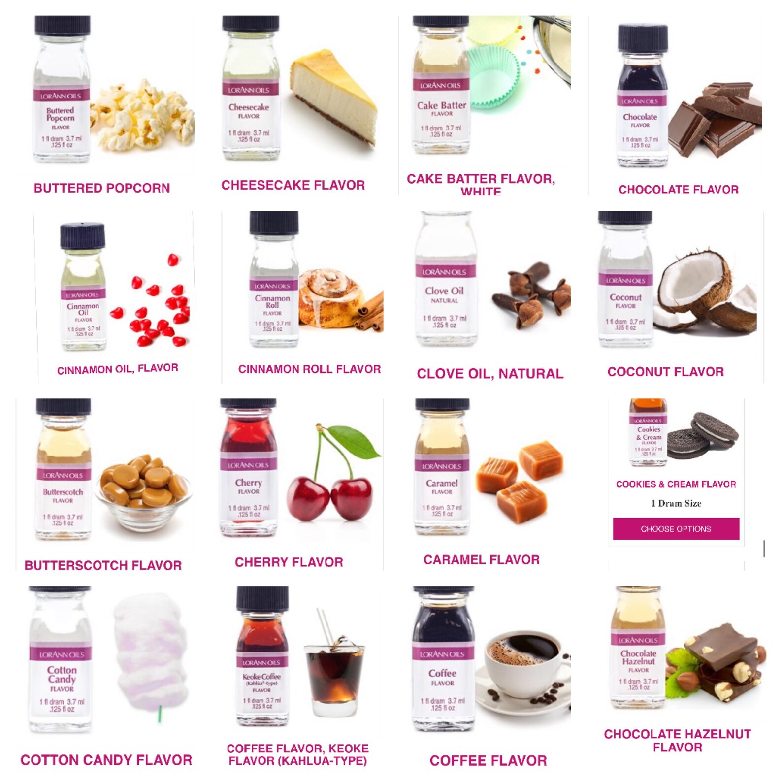 LorAnn 65 Flavoring Oils .125 fl oz 3.7ml Etsy
