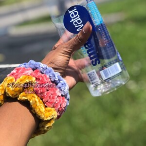 Handmade Crochet Velvet Hair Scruchie Loves | Soft Hair Scrunchies | Hair Scrunchies