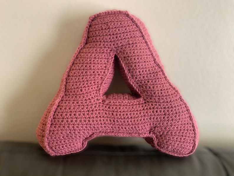 Handmade Letter Pillow Crochet Letter Cushion Etsy