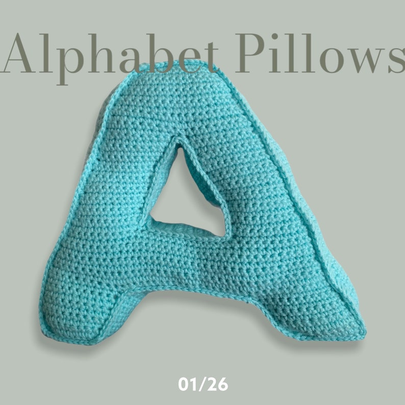 Handmade Letter Pillow Crochet Letter Cushion Etsy