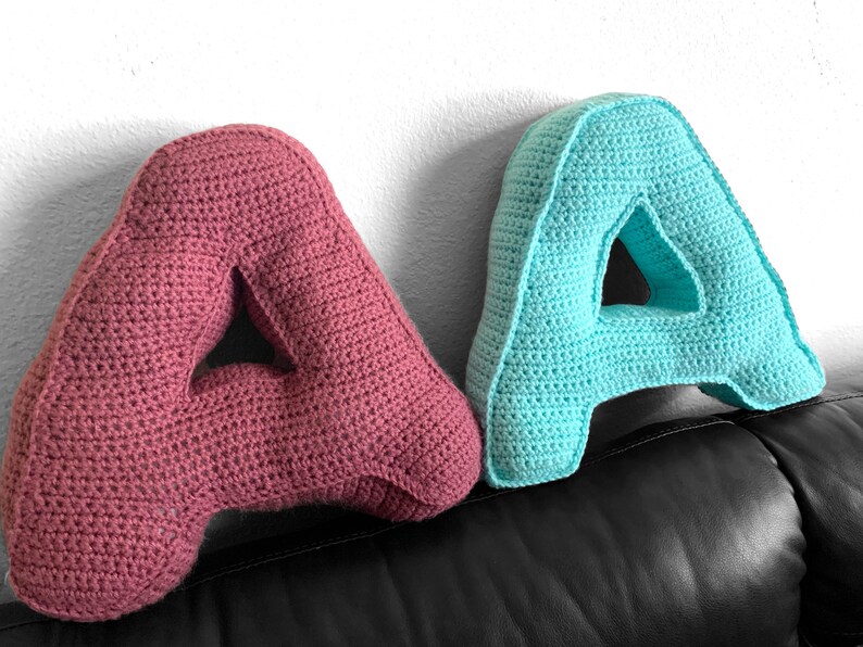 Handmade Letter Pillow Crochet Letter Cushion Etsy