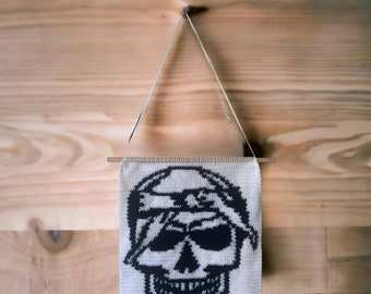 Crochet Skull Wall Hanging