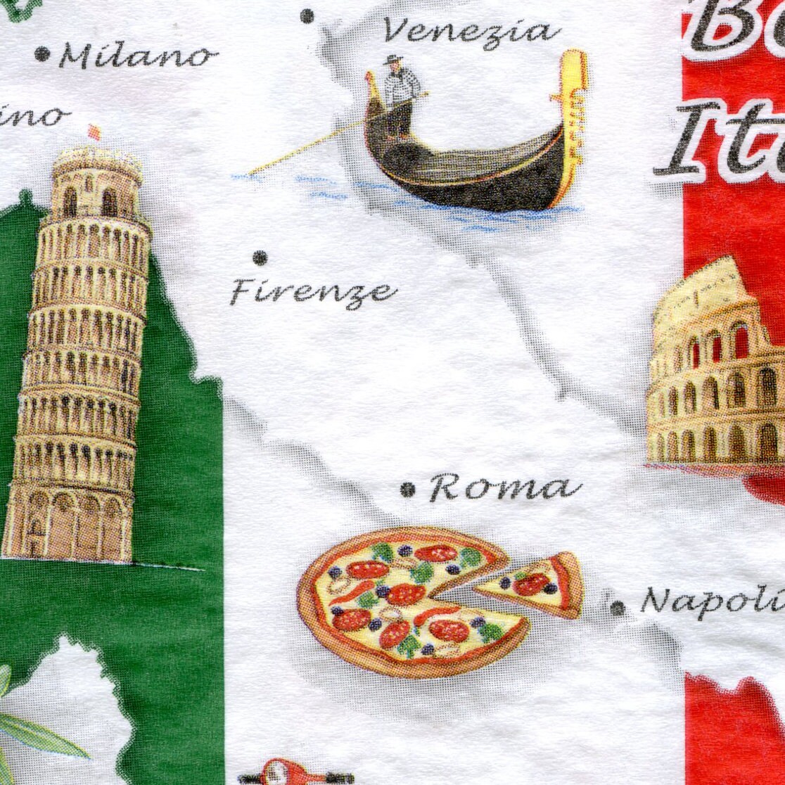 4 Italy decoupage napkins with Italy map Bella Italia Paper Etsy