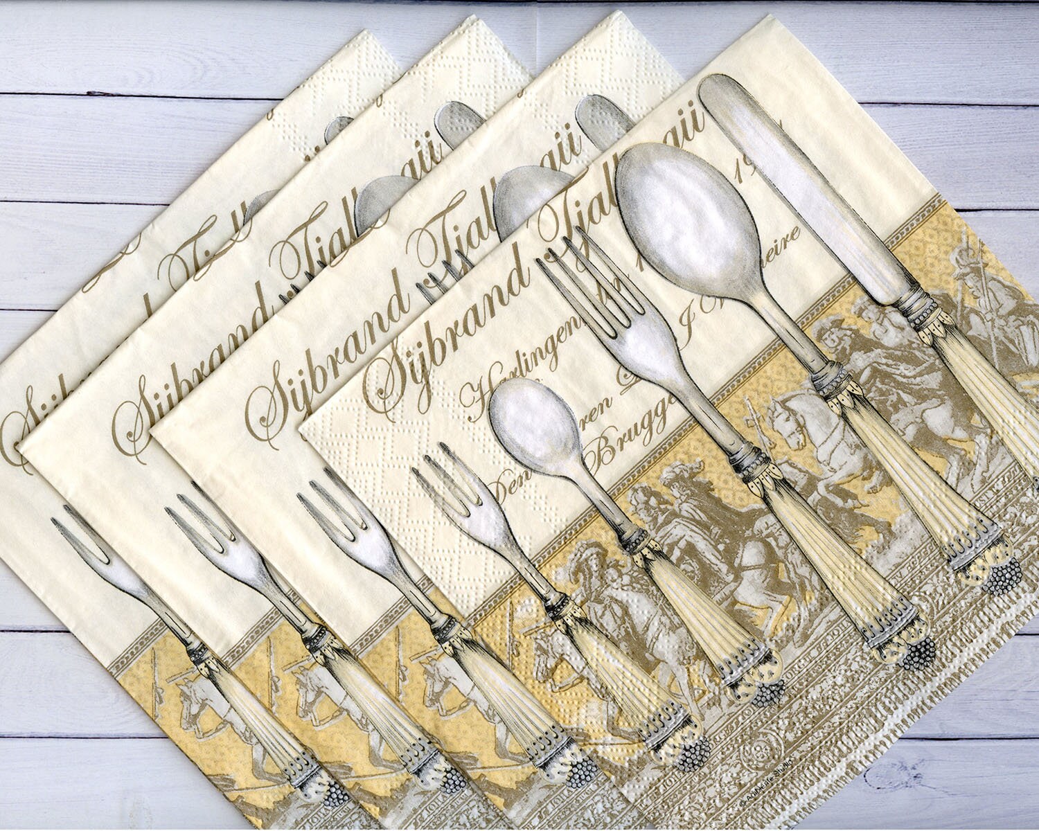 Restaurantware Servilletas de papel de 13 pulgadas, 500 servilletas  impresas con diseño de piña, 3 capas, bordes texturizados, servilletas  decoradas
