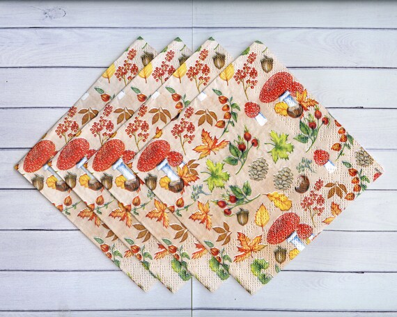 Shop Vintage Summer Decoupage Paper Napkin for Crafting, Scrapbooking 25 cm Cocktail