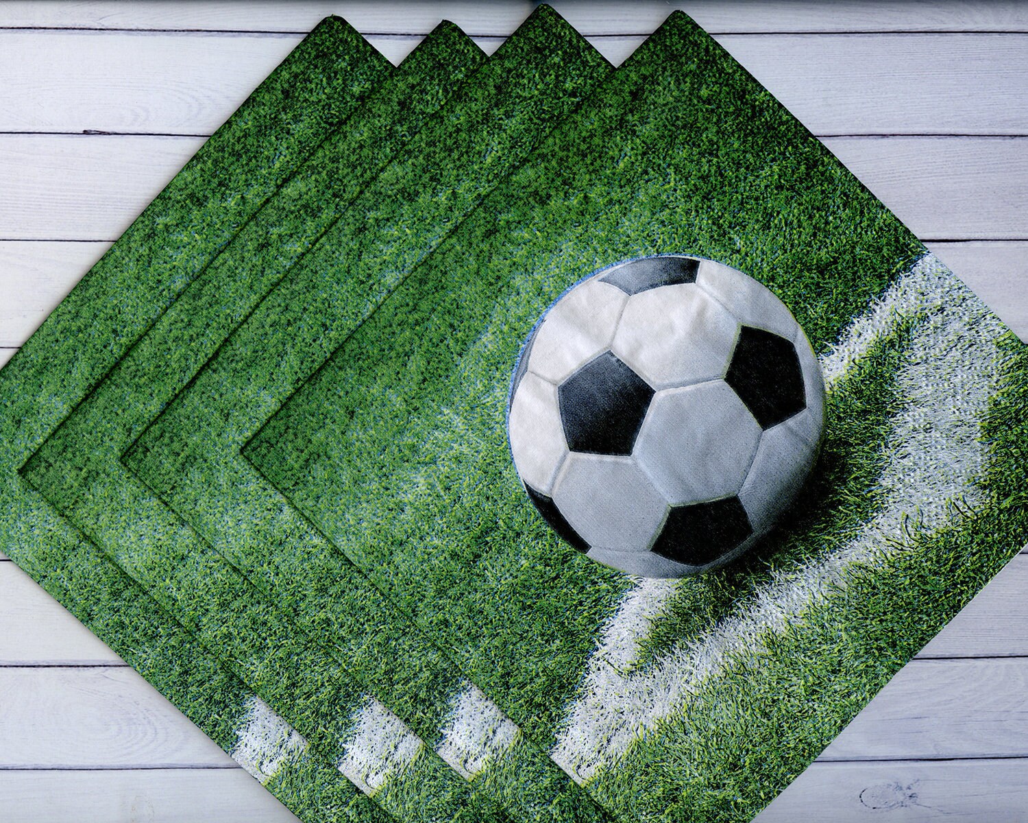 4 soccer decoupage napkins football napkins Soccer ball paper Etsy