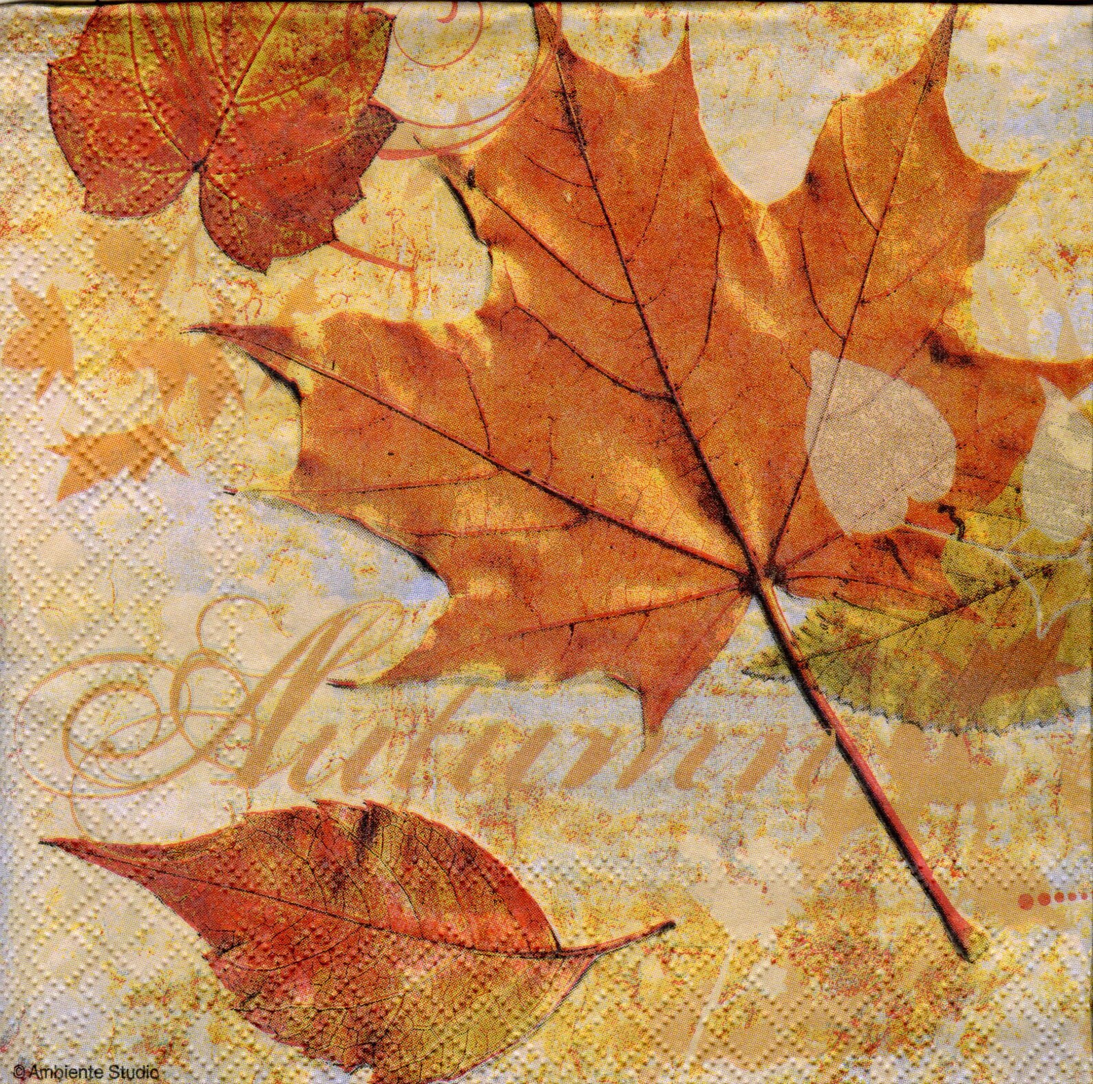 4 fall decoupage napkins Autumn leaves serviettes Fall tissue Etsy