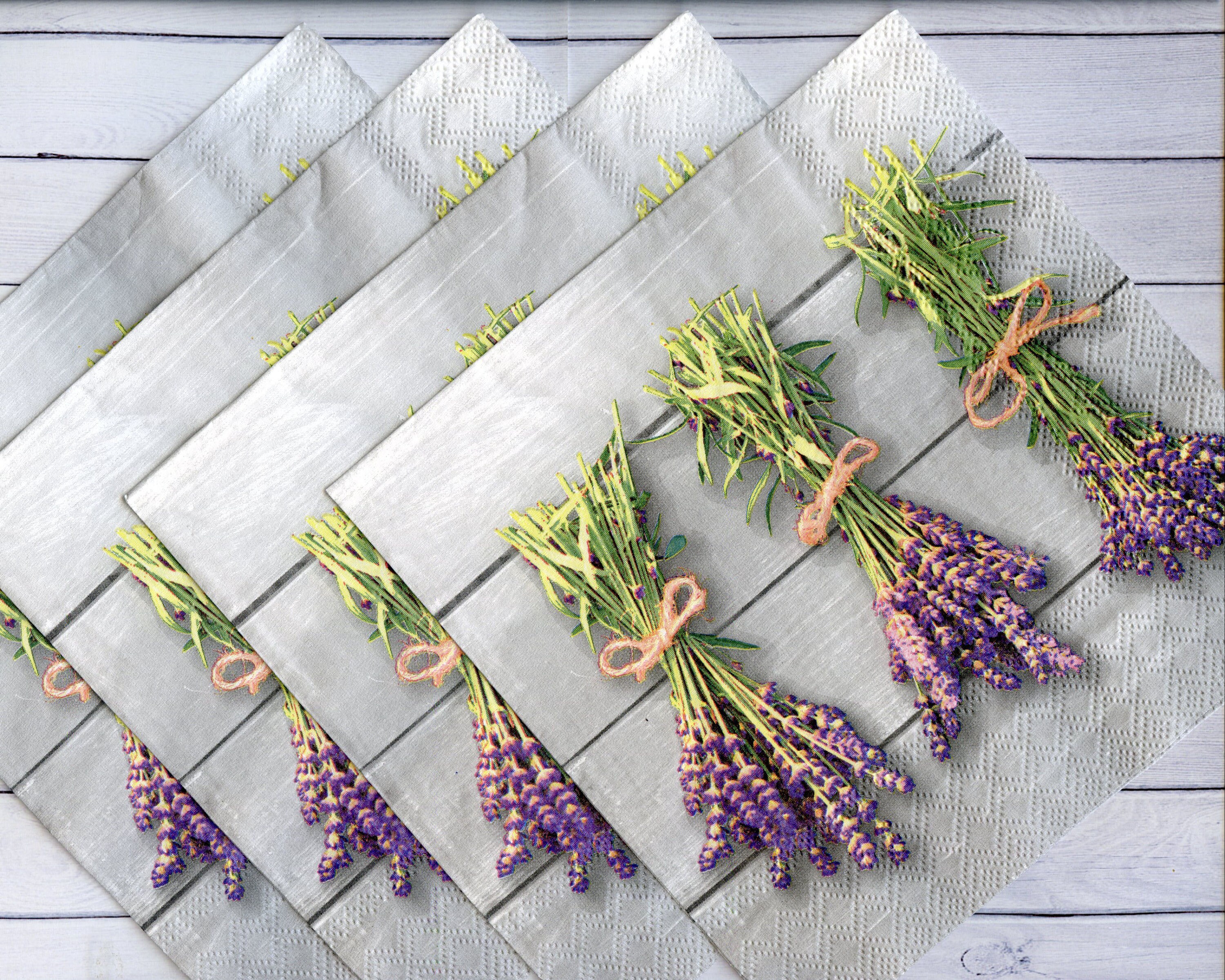 4 lavender decoupage napkins Floral tissue paper Bouquet of Etsy