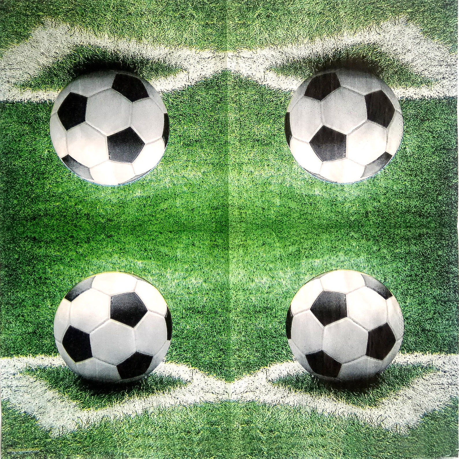4 soccer decoupage napkins football napkins Soccer ball paper Etsy