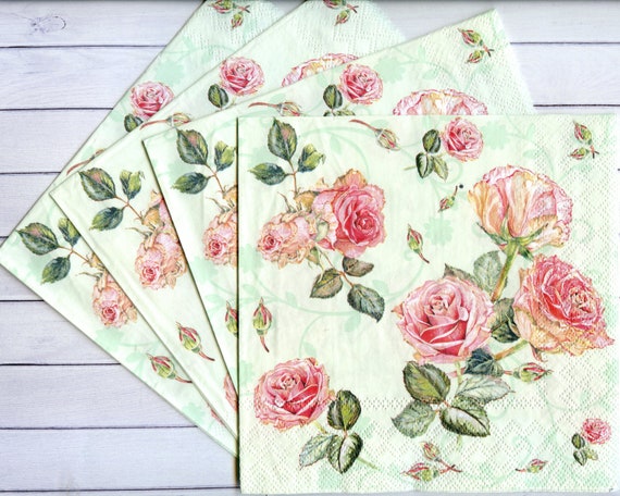 Vintage Floral tissue paper (4)