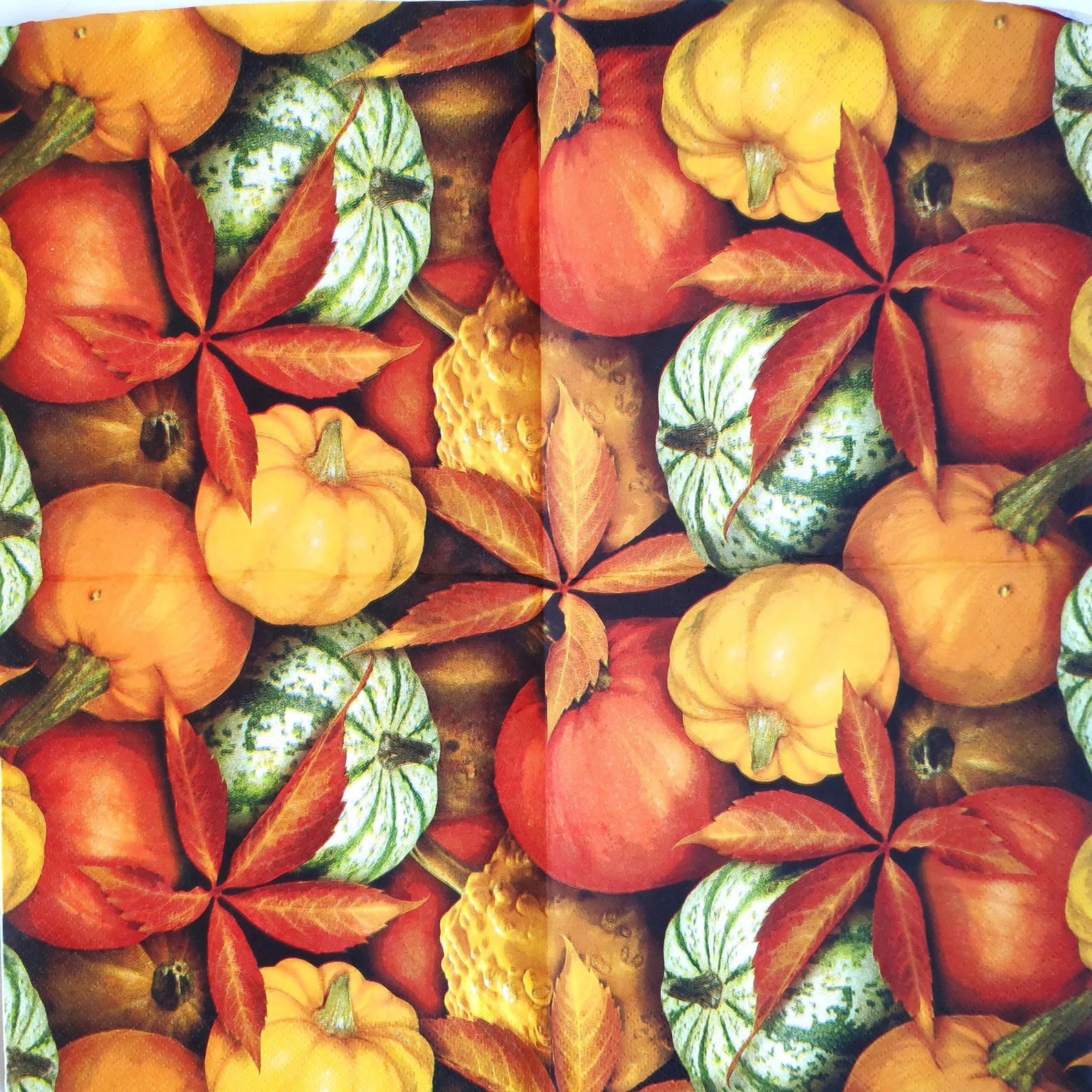 4 pumpkins napkins decoupage Fall tissue napkins decoupage Etsy