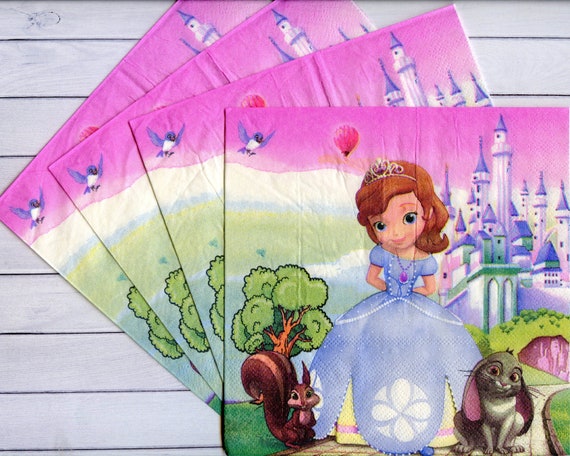 4 Vintage Table Paper Napkins for Decoupage Lunch Party Little Girl /& Umbrella