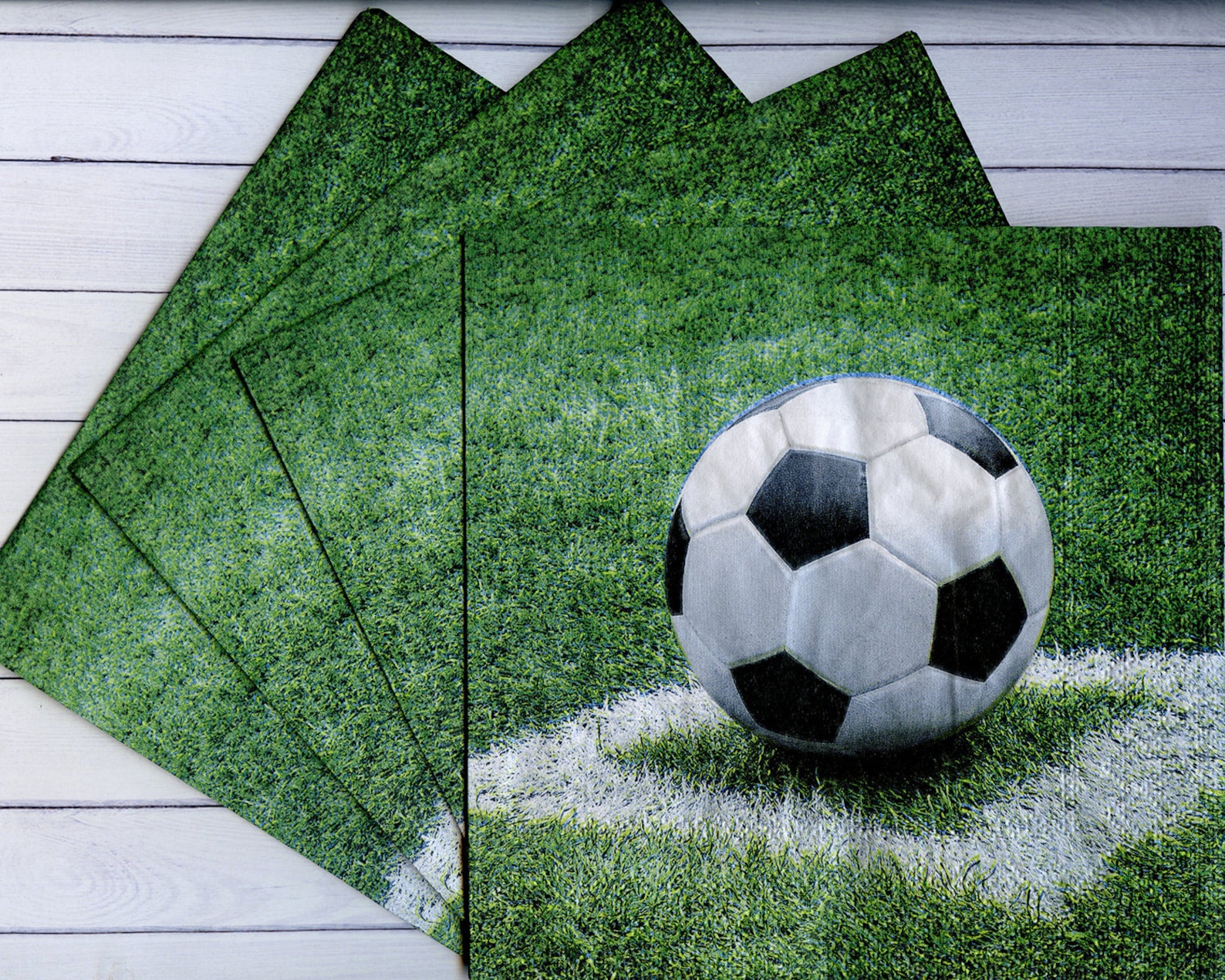 4 soccer decoupage napkins football napkins Soccer ball paper Etsy