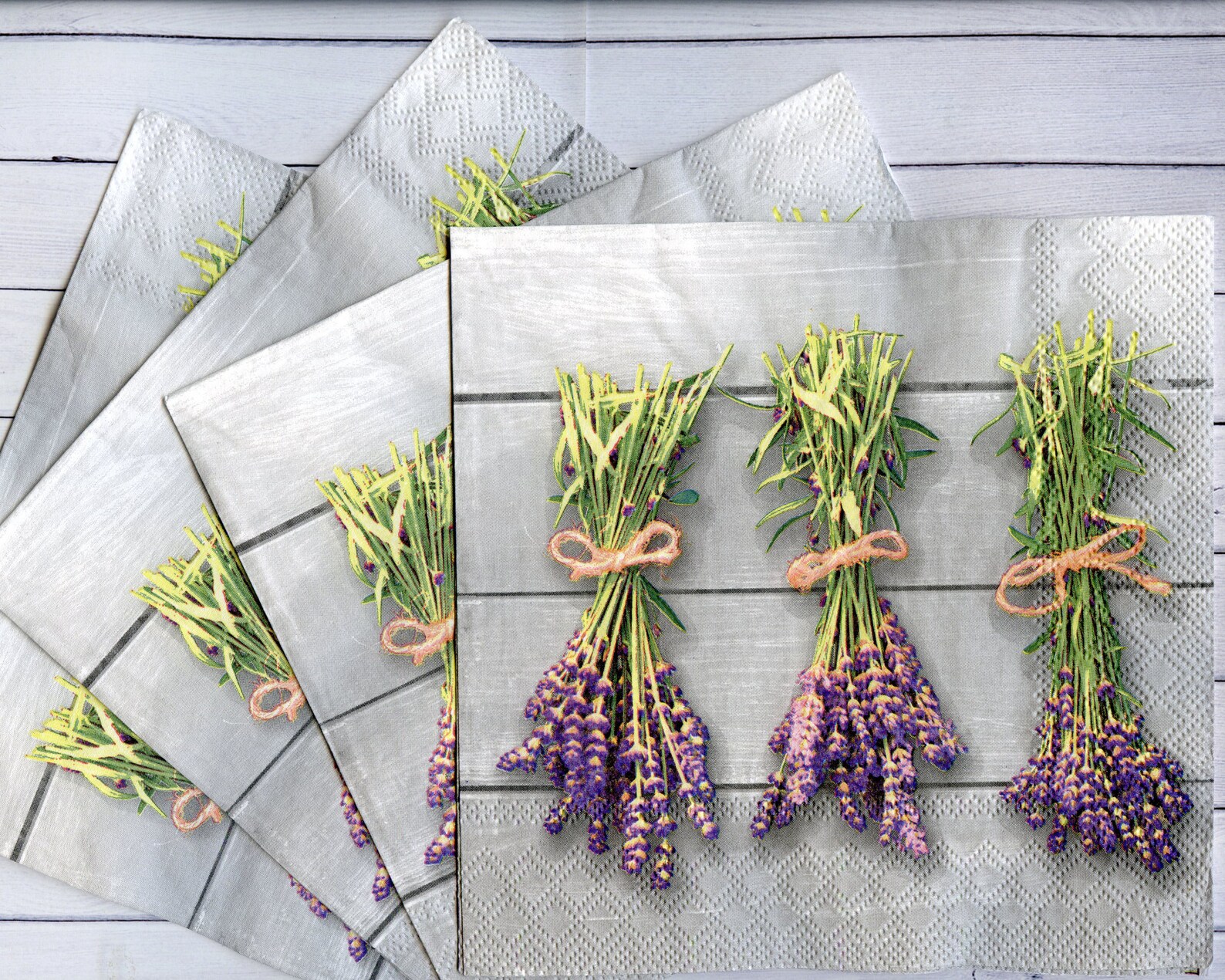 4 lavender decoupage napkins Floral tissue paper Bouquet of Etsy