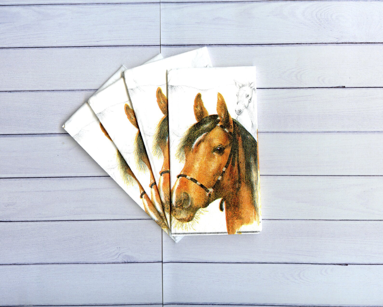 4 paper napkin for decoupage Horse paper serviettes Small Etsy