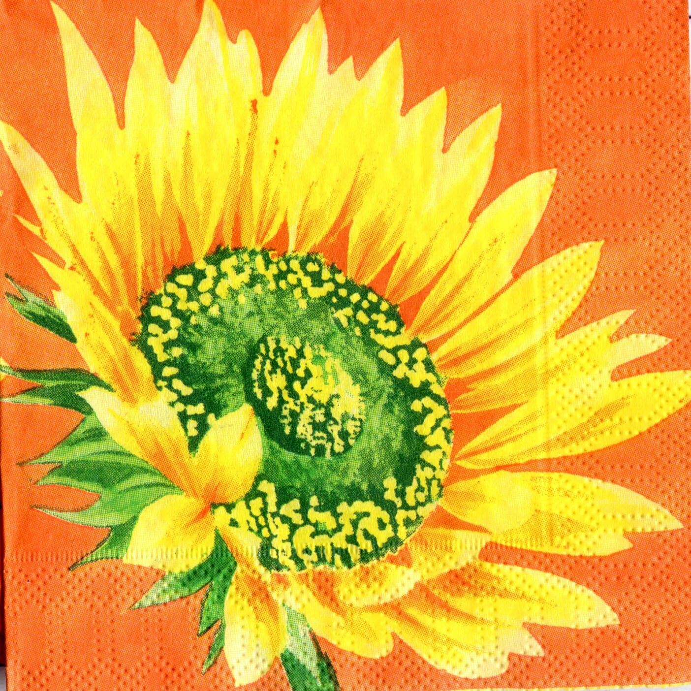 Set of 4 decoupage napkins Sunflower paper serviettes Summer Etsy
