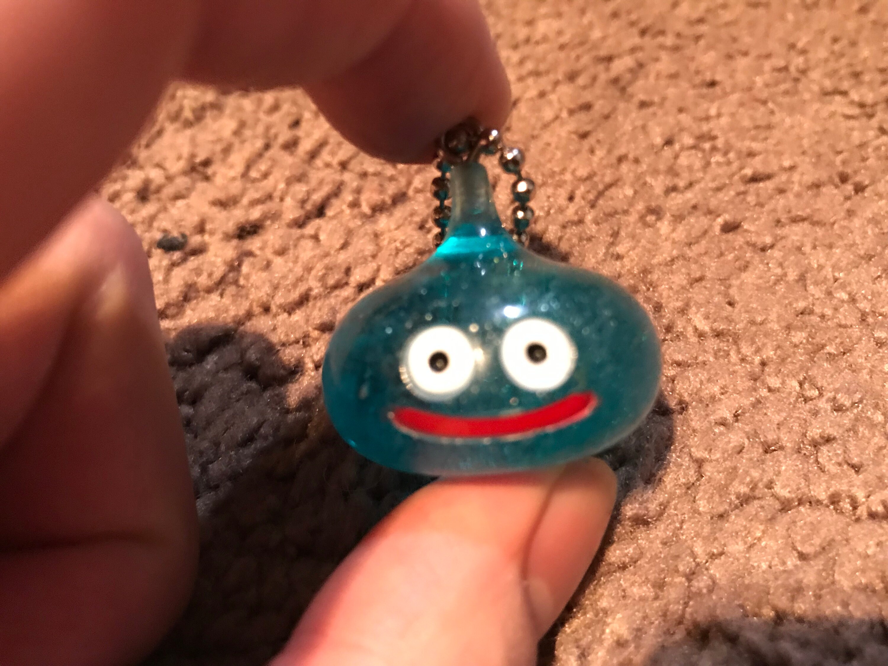 Square Enix Dragon Quest Blue Glitter Slime Keychain Rare Etsy