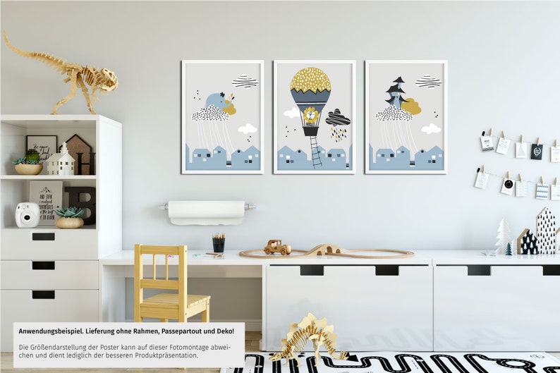 Skandinavische Bilder mit Rahmen: Zeichnen für Kinder