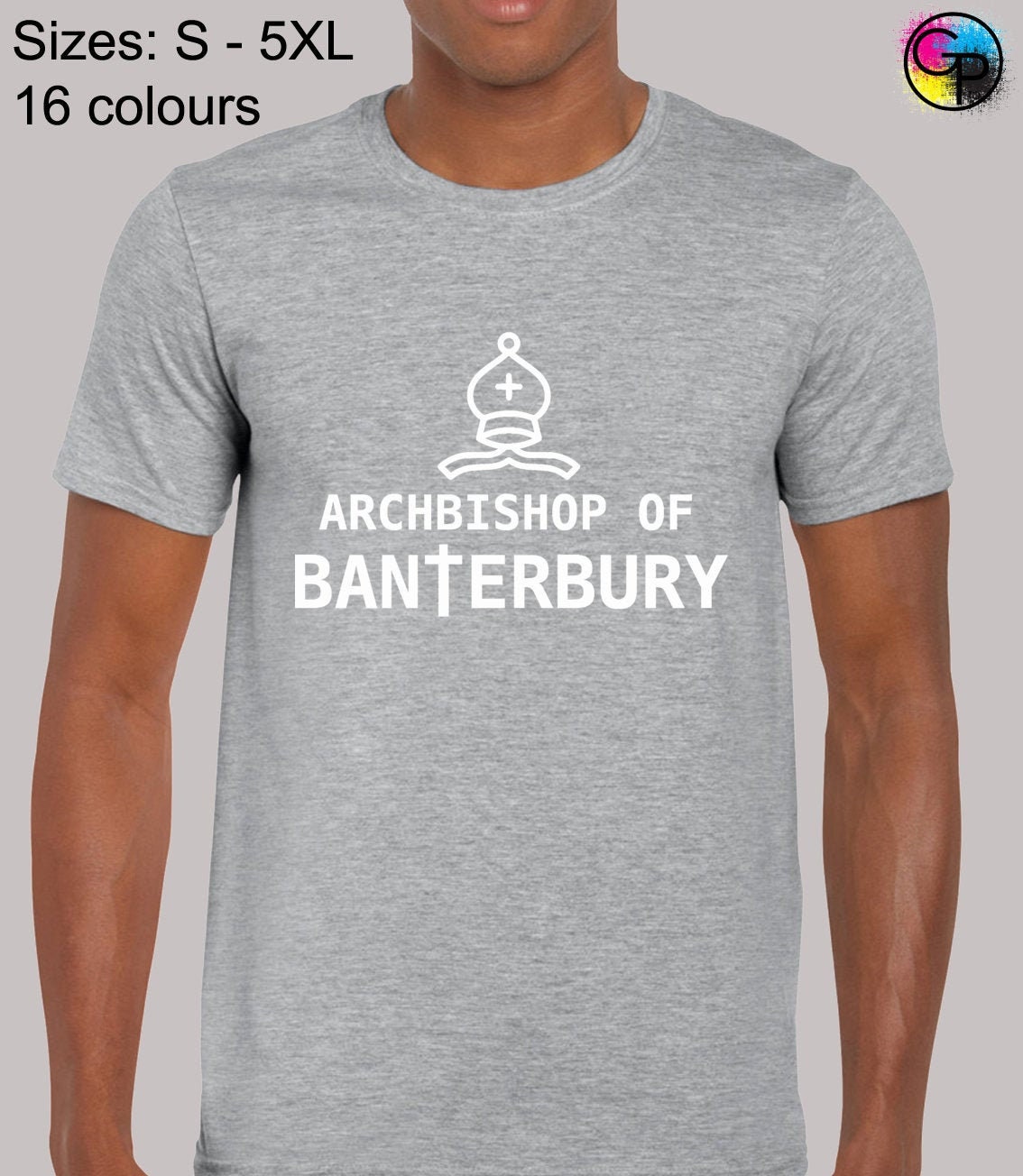 Image of Archbishop Of Banterbury Mens T Shirt Unisex Funny Jay Joke Inbetweeners Simon Comedy Humour Banter Retro Cool Slogan Gift Top