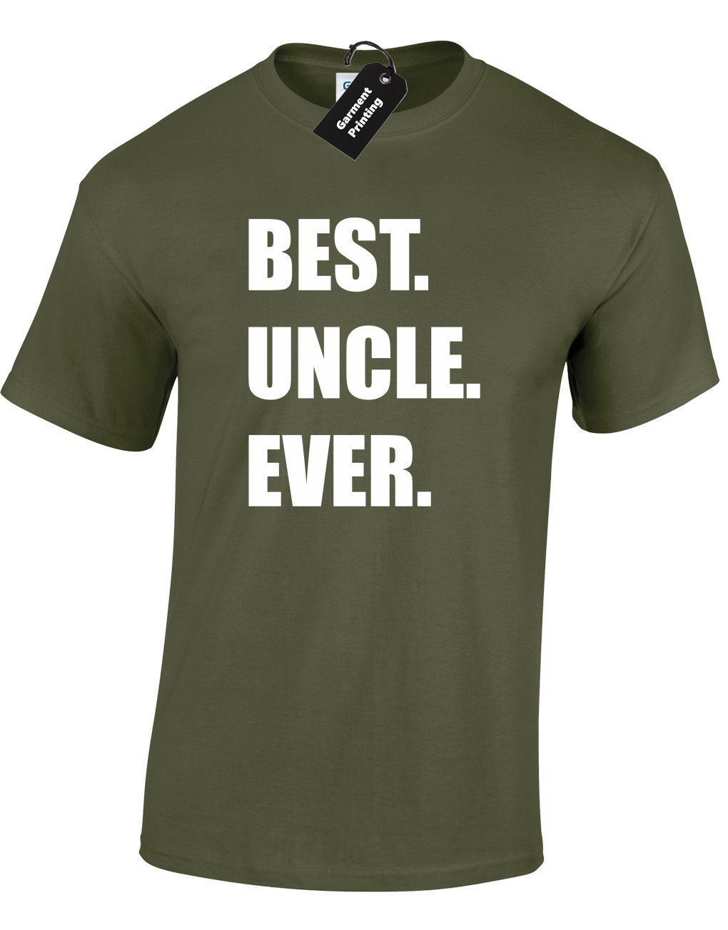 Image of Best Uncle Ever Mens T-Shirt Unisex Funny New Godfather Family Love Birthday Christmas Slogan Cool Gift Present Idea Novelty