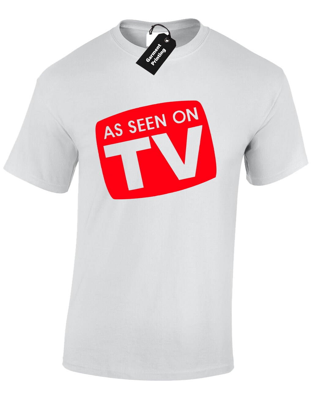 Image of As Seen On Tv Mens T Shirt Unisex Funny Printed Design Meme Emoji Cool Hipster Fashion Advert Joke Pesent