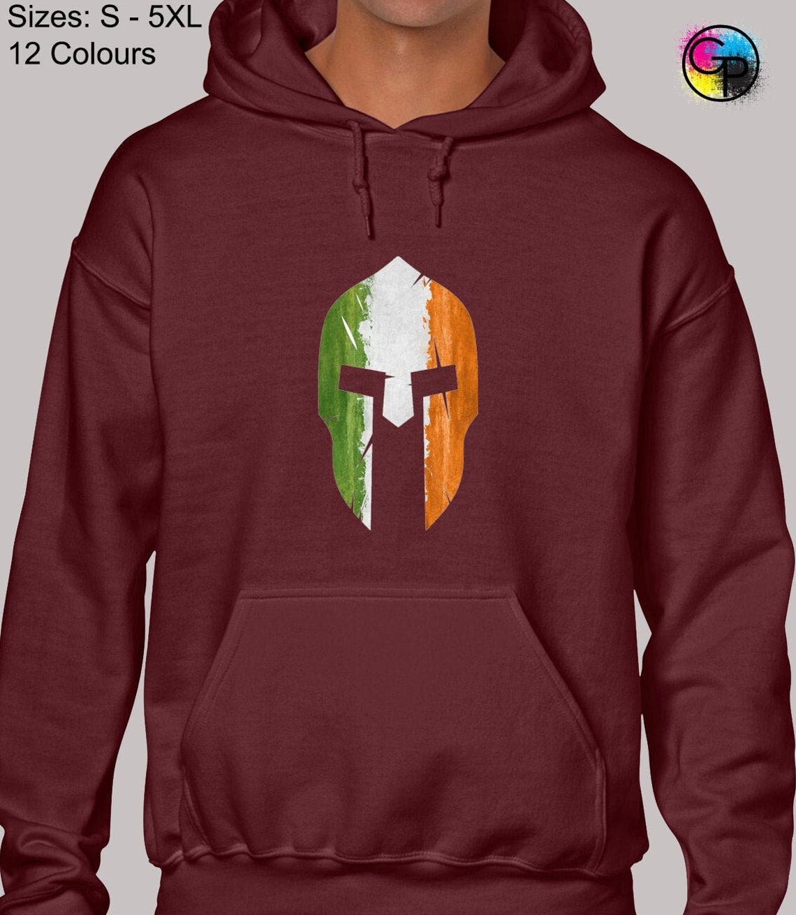 Ireland Spartan Hoodie Hoody Unisex Patriotic Irish Flag Etsy