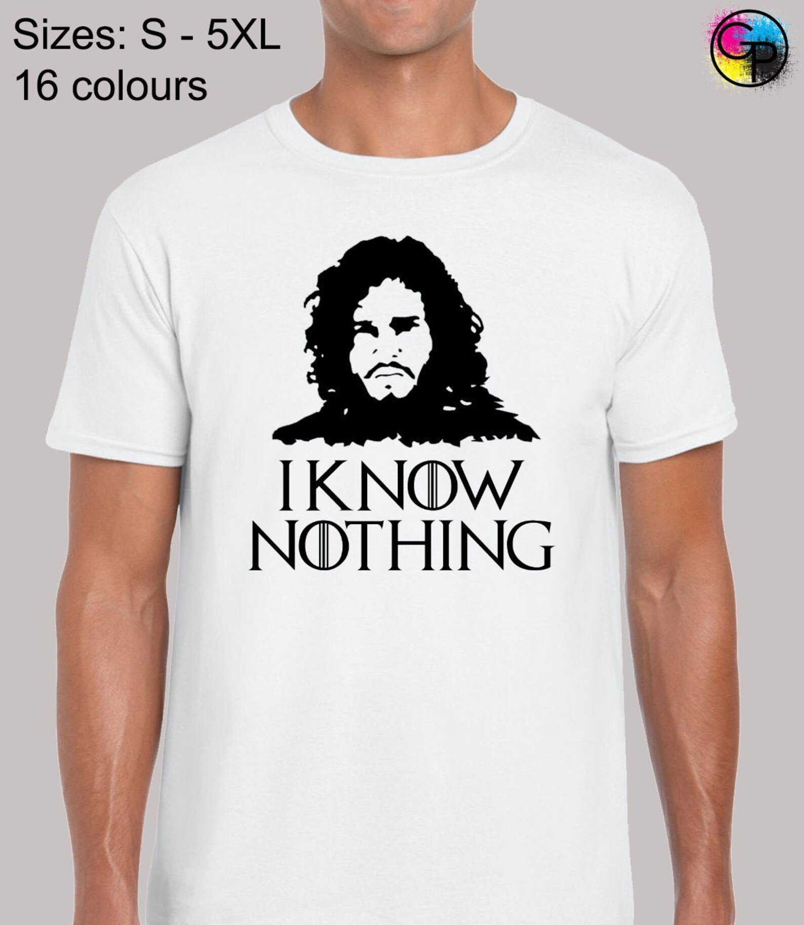 Jon Snow I Know Nothing Silhouette Mens T Shirt Unisex Funny | Etsy