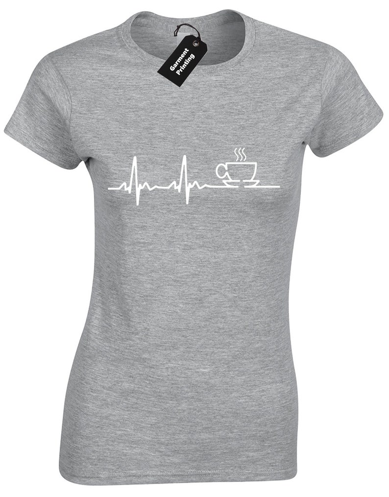 Coffee ECG EKG Ladies T Shirt Womens Lover Great Funny Idea | Etsy