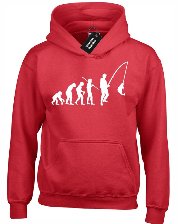 Evolución de pescador sudadera con capucha unisex pesca | Etsy México