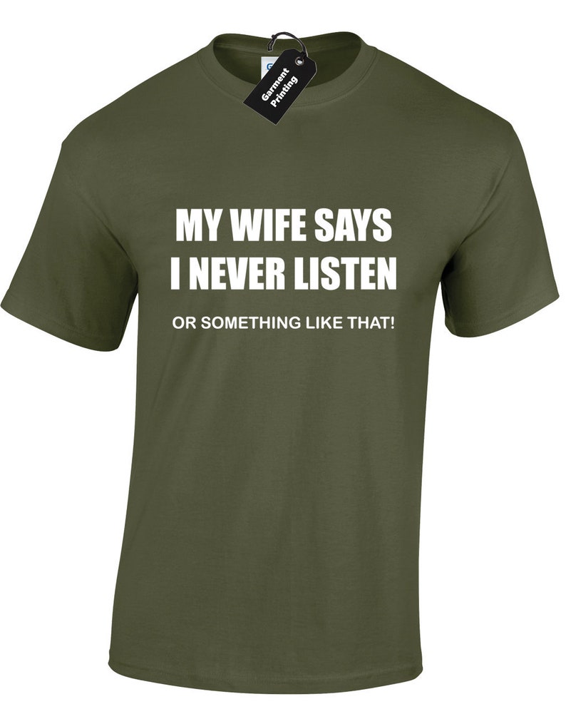 MY WIFE IS AWESOME FUNNY PRINTED MENS T SHIRT HUSBAND DAD NOVELTY GIFT JOKE TEE